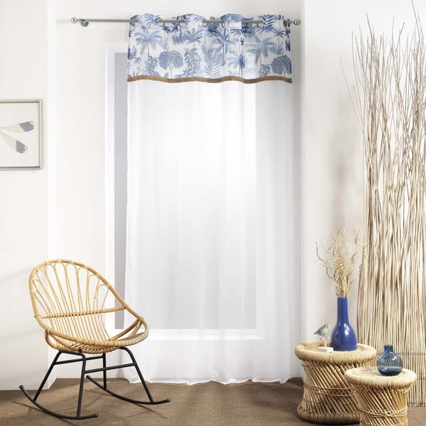 Balts/zils dienas aizkars 140x240 cm Amazonia – douceur d'intérieur-image-1