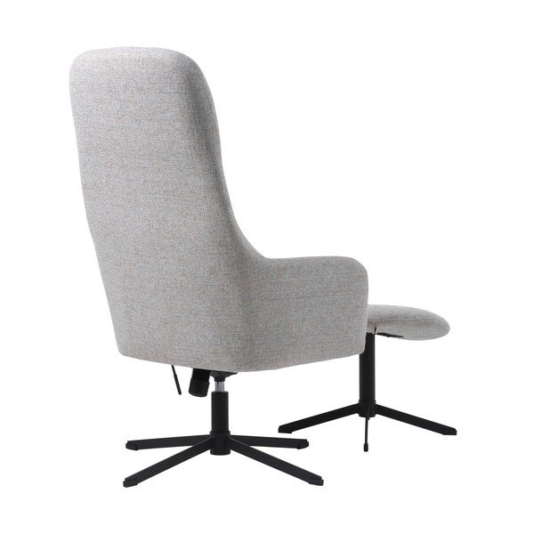 Gaiši pelēks grozāms relaksējošs atpūtas krēsls Manning – Unique Furniture-image-3