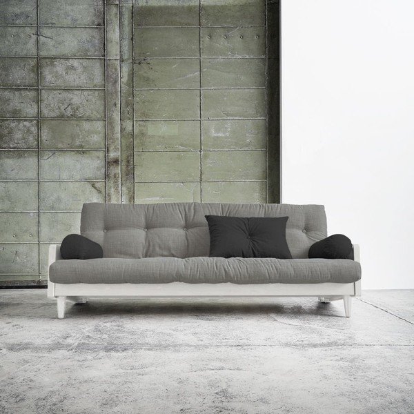 Dīvāns gulta Karup India White/Granite Grey/Dark Grey-image-1