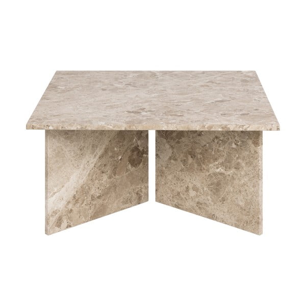Bēšs marmora žurnālgaldiņš 90x90 cm Vega – Actona-image-3
