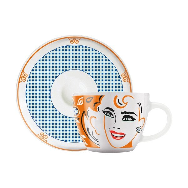 Porcelāna espresso tasītes un apakštasītes komplekts Ritzenhoff Michal Shalev, 8 cl