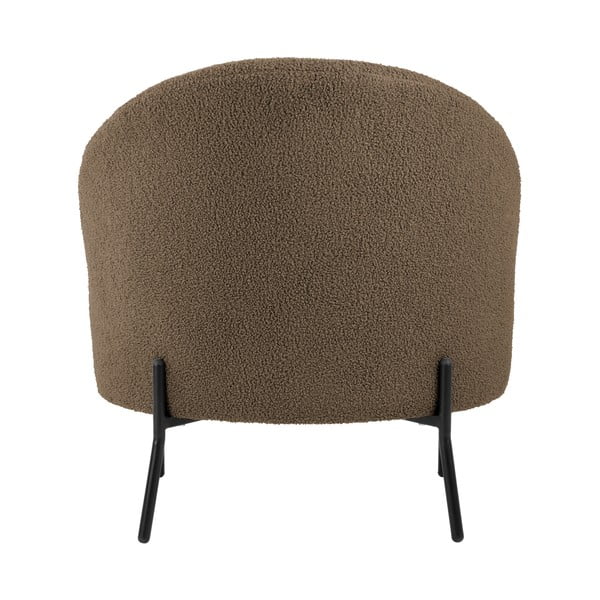 Pelēks/brūns atpūtas krēsls no buklē auduma Noble – Leitmotiv-image-4