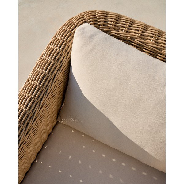 Bēšs/dabīga toņa polsterēts dārza atpūtas krēsls Meria – Kave Home-image-2