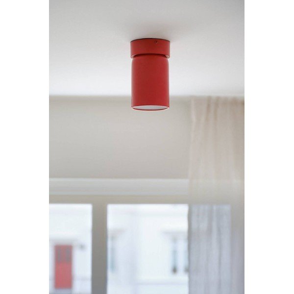 Sarkana metāla prožektora tipa lampa ar saliekamu konstrukciju/ar regulējamu spilgtumu ø 10,5 cm Ara – Jotex-image-1