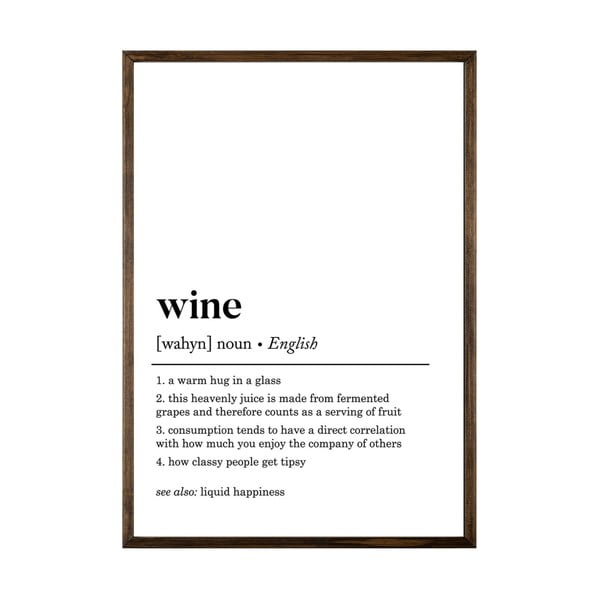 Plakāts 50x70 cm Wine – Wallity