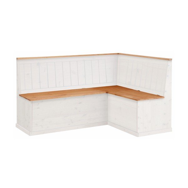 Balts priedes stūra sols ar uzglabāšanas vietu Støraa Silas-image-1