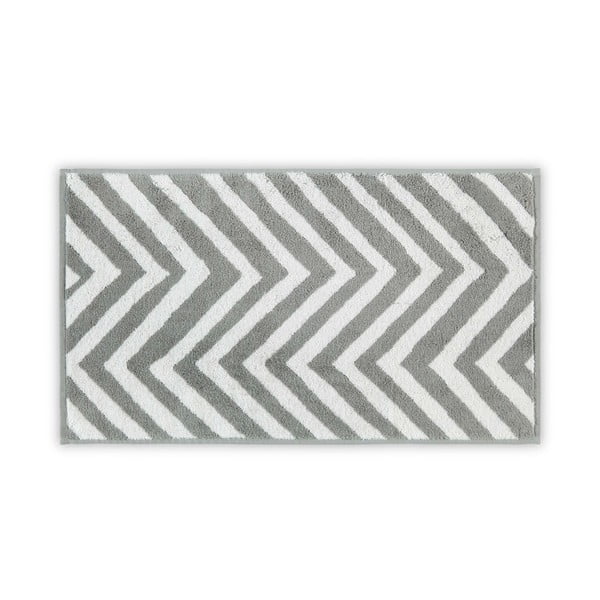 Balts/pelēks kokvilnas dvielis 33x33 cm Chevron – Foutastic