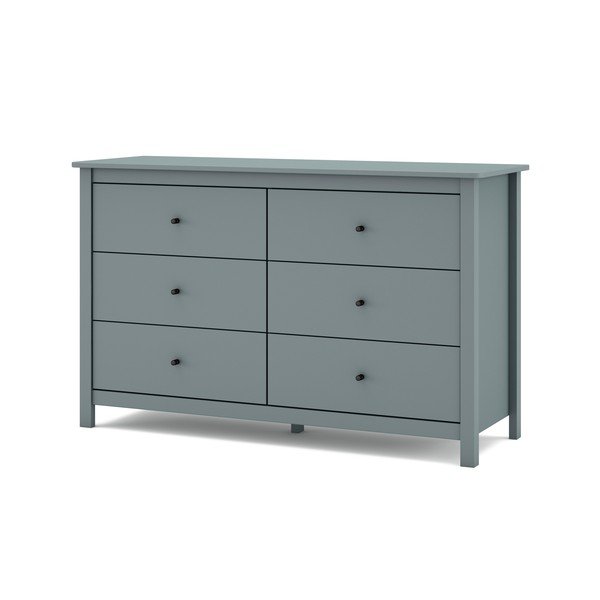 Dūmakaini zaļa priedes masīvkoka kumode 130x80x45 cm Misti – Marckeric-image-3