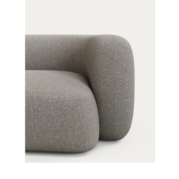 Pelēks stūra dīvāns no šenila auduma (ar kreiso stūri/ar zvilni) Martina – Kave Home-image-2