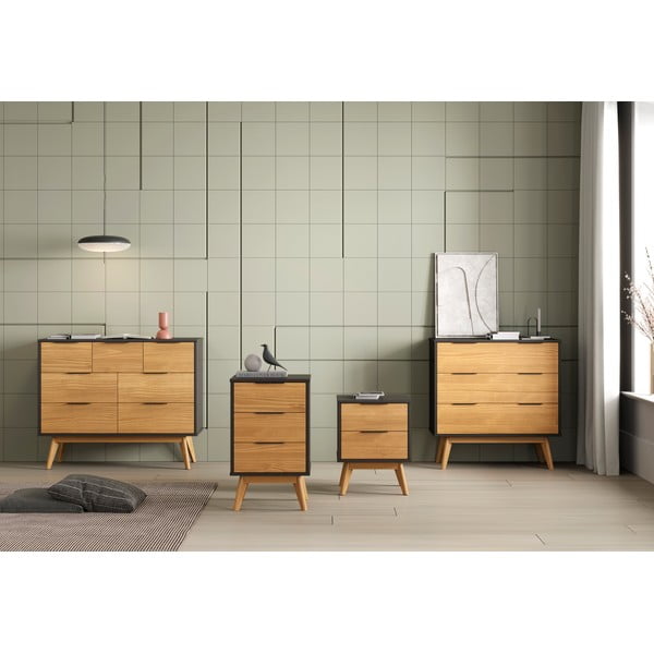 Dabīga toņa priedes masīvkoka naktsskapītis Lavis – Marckeric-image-1