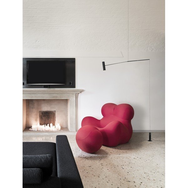 Matēti melna metāla LED stāvlampa (augstums 250 cm) Voice – Nova Luce-image-1