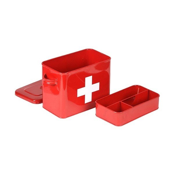 Sarkana skārda kaste LABEL51 Firt Aid-image-3