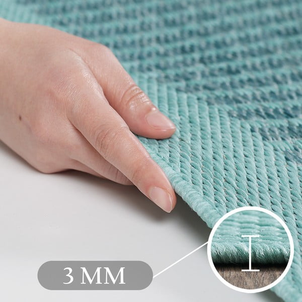 Zils apaļš iekštelpu un āra paklājs ø 120 cm Giza 1410 – Ayyildiz Carpets-image-3