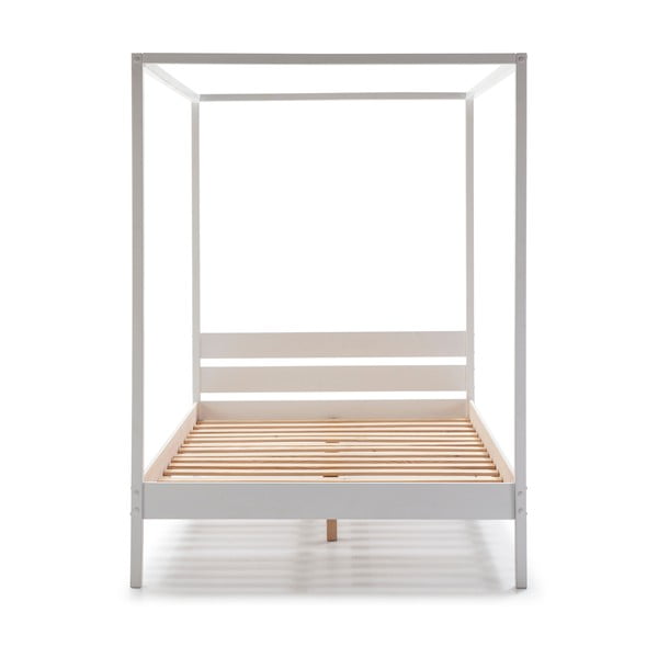 Balta divvietīga gulta ar režģi 140x190 cm Dossel – Marckeric-image-2