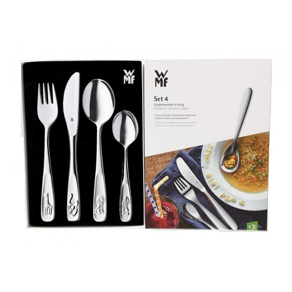 4 bērnu nerūsējošā tērauda galda piederumu komplekts WMF Zoo-image-1