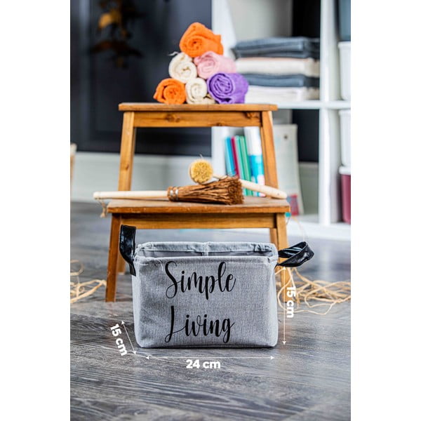 Uzglabāšanas tekstila uzglabāšanas grozs 30x22x19 cm – Mioli Decor-image-2