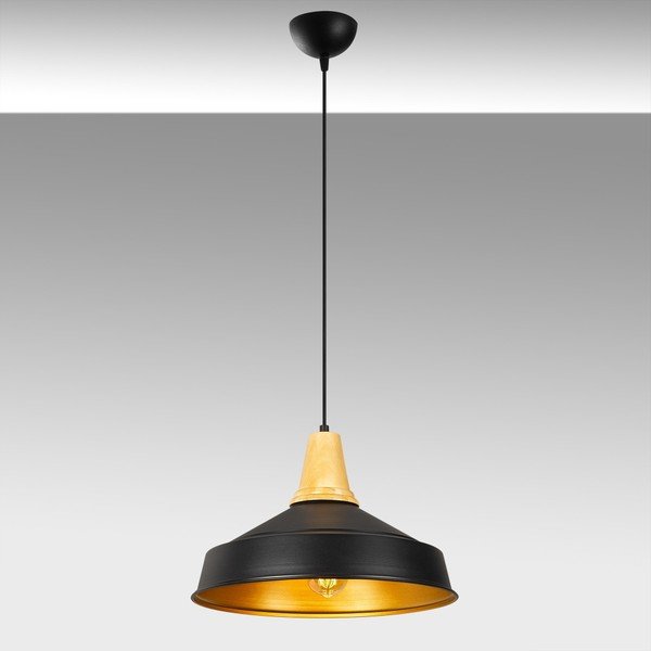 Melns metāla piekaramais gaismeklis Opviq lights Efse-image-1