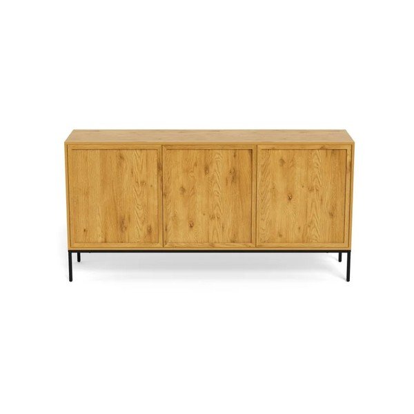 Dabīga toņa kumode ar ozolkoka imitāciju 158x80x40 cm Palmdale – Actona-image-3