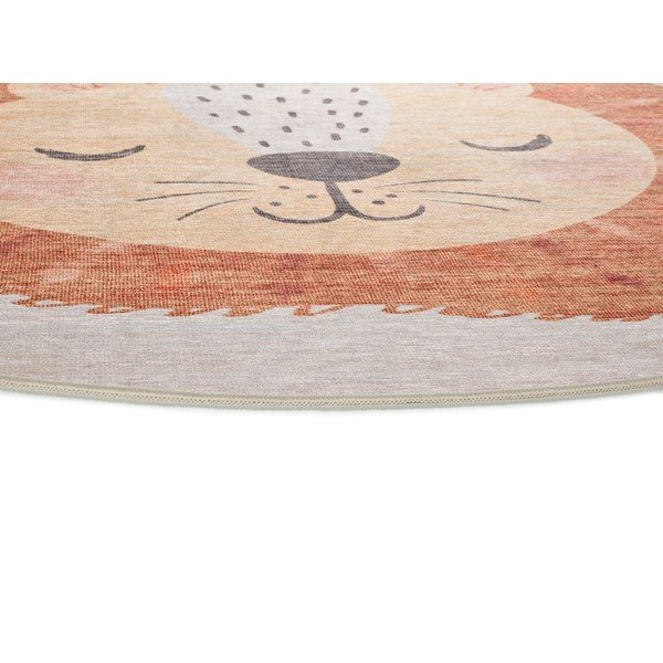 Oranžs/krēmkrāsas mazgājams bērnu paklājs ø120 cm Candy – Universal-image-2