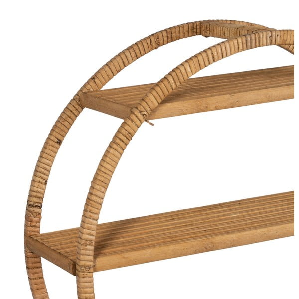 Dabīga toņa daudzlīmeņu rotangpalmas sienas plaukts 45,5 cm – Ixia-image-2