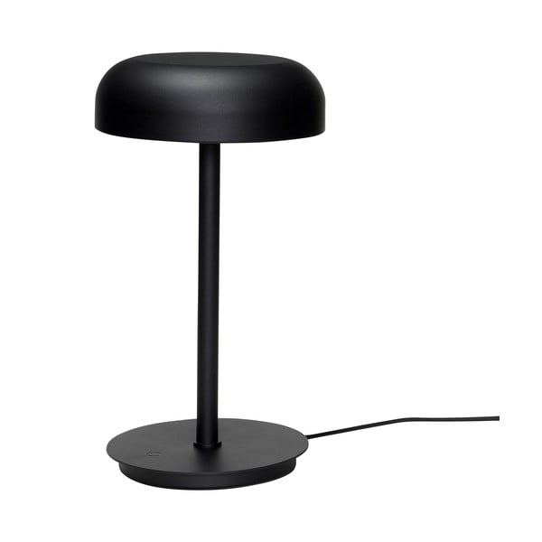 Melna LED galda lampa ar regulējamu spilgtumu (augstums 37 cm) Velo – Hübsch