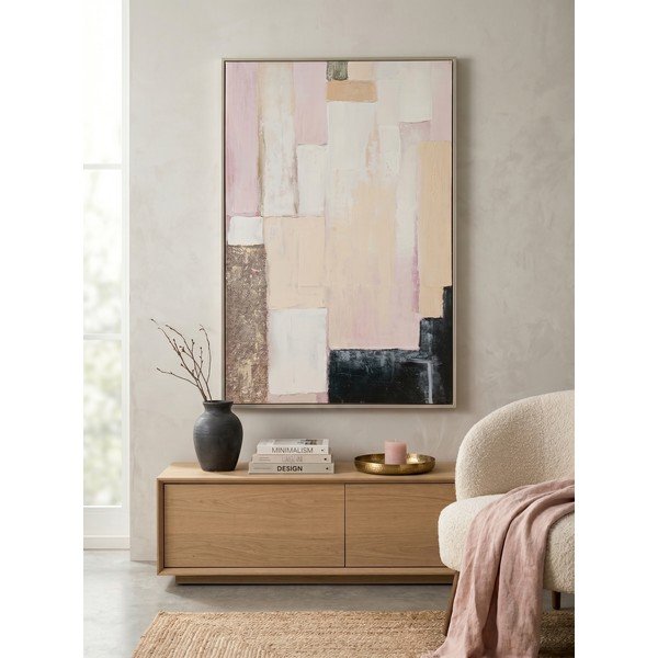 Drukāta/ar rokām krāsotiem elementiem glezna ar rāmi/uz audekla 80x120 cm Meldert – Yes Everyday-image-1