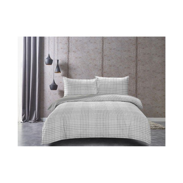 Pelēka vienvietīga pagarināta kokvilnas gultas veļa 155x220 cm Sparkle – AmeliaHome-image-2