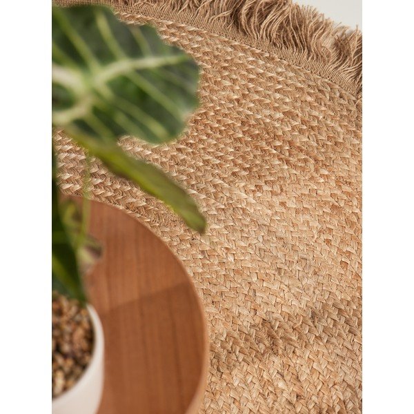 Dabīga toņa divpusējs/ar rokām darināts džutas apaļš paklājs ø 150 cm Nuru – Hanse Home-image-4