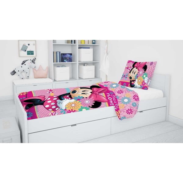 Kokvilnas bērnu gultas veļa 140x200 cm Minnie – Jerry Fabrics-image-1
