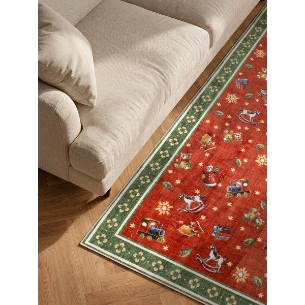 Sarkans/zaļš paklājs ar Ziemassvētku motīvu 160x230 cm Toy's Delight Nostalgic Noel Red Green – Villeroy&Boch-image-2