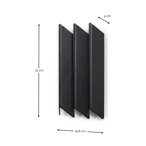 Melns metāla sienas pakaramais 13 cm Sensu – Spinder Design-image-4