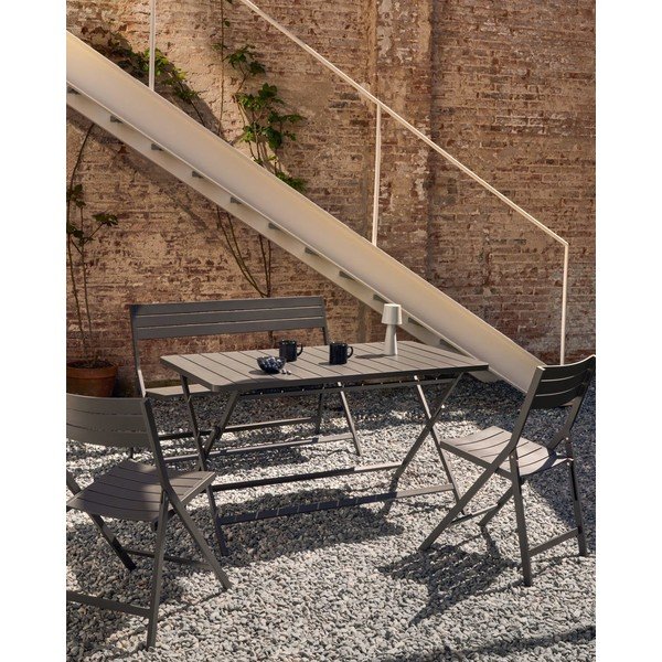 Metāla dārza ēdamgalds 70x140 cm Torreta – Kave Home-image-1