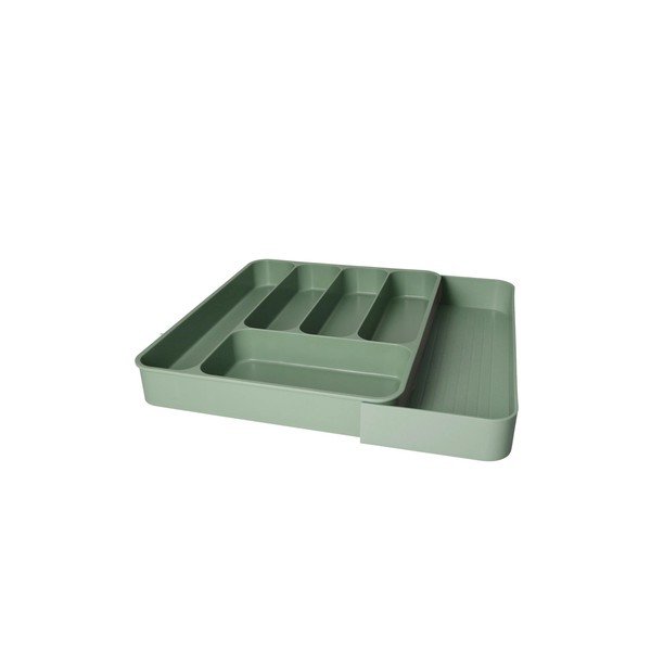 Salvijas zaļš plastmasas pielāgojams galda piederumu organizators 39 x 43,5 cm – Brandani