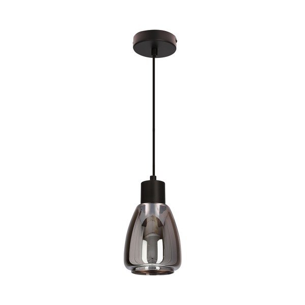 Melna piekaramā lampa ar stikla abažūru ø 12 cm Moldo – Candellux Lighting