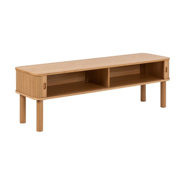 Dabīga toņa TV galdiņš ar ozolkoka imitāciju 140x45 cm Langley – Actona-image-3