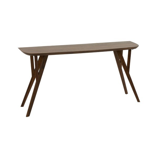 Tumša dabīga toņa akācijas masīvkoka konsoles galds 44x160 cm Quenza – Light & Living