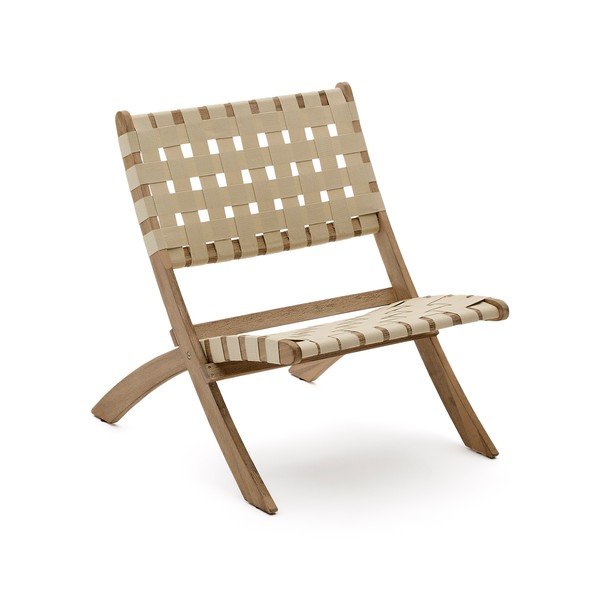 Dabīga toņa masīvkoka dārza atpūtas krēsls Chabeli – Kave Home