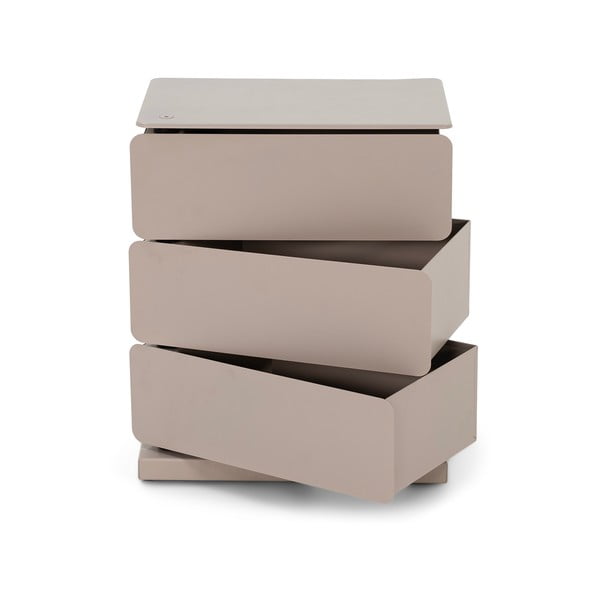 Pelēkbrūna metāla kumode 37x45x26 cm Joey – Spinder Design-image-3