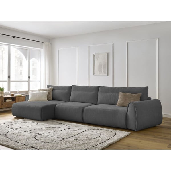 Pelēks stūra dīvāns Aden – Bobochic Paris-image-1