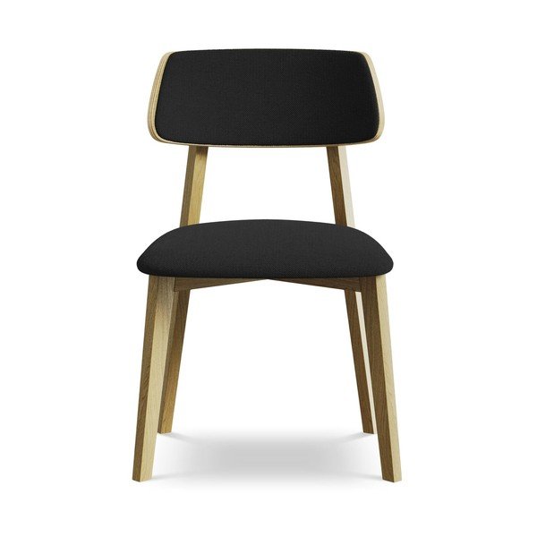 Melns masīvkoka pusdienu krēsls Niu – Makamii-image-1