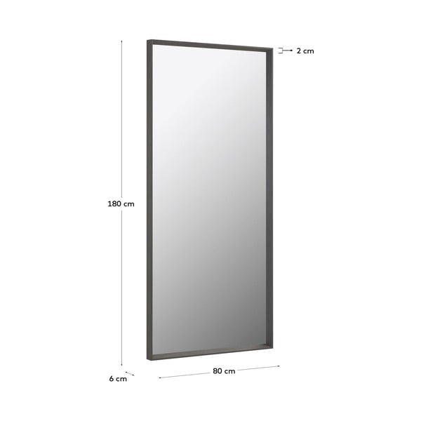 Sienas spogulis 80x180 cm Nerina Dark – Kave Home-image-3