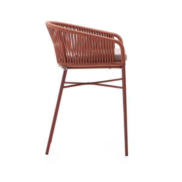 Terakotas brūns dārza bāra krēsls Kave Home Yanet, augstums 85 cm-image-4