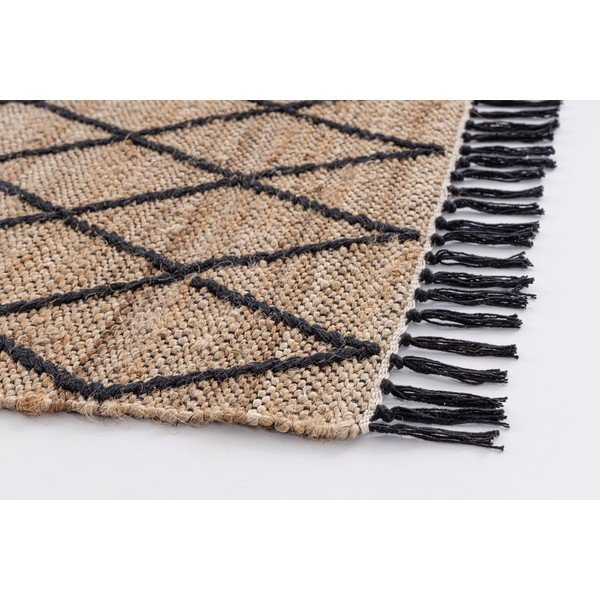 Melns/dabīga toņa ar rokām darināts džutas paklājs 60x90 cm Shaila – Yes Everyday-image-2