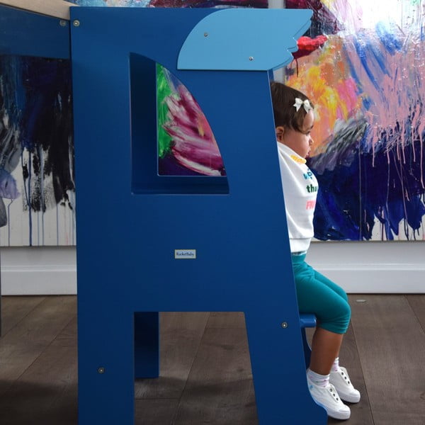 Zils bērnu tornis Montessori – Rocket Baby-image-4