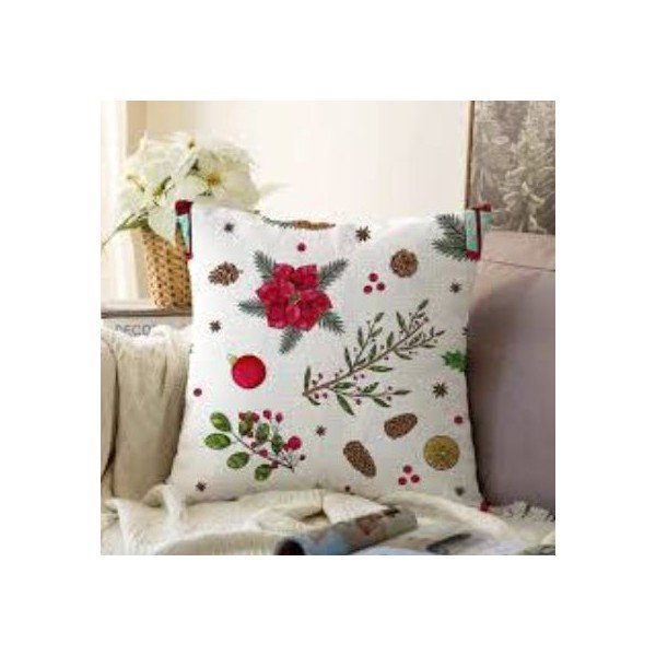 Spilvendrāna ar Ziemassvētku motīvu 43x43 cm Merry Christmas – Mila Home-image-1