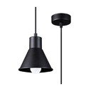 Melna piekaramā lampa ar metāla abažūru 14x14 cm Martina – Sollux