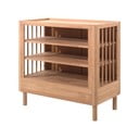Dabīga toņa ozola masīvkoka bērnu kumode ar pārtinamo galdiņu 100x95x55 cm Forrest – Vipack