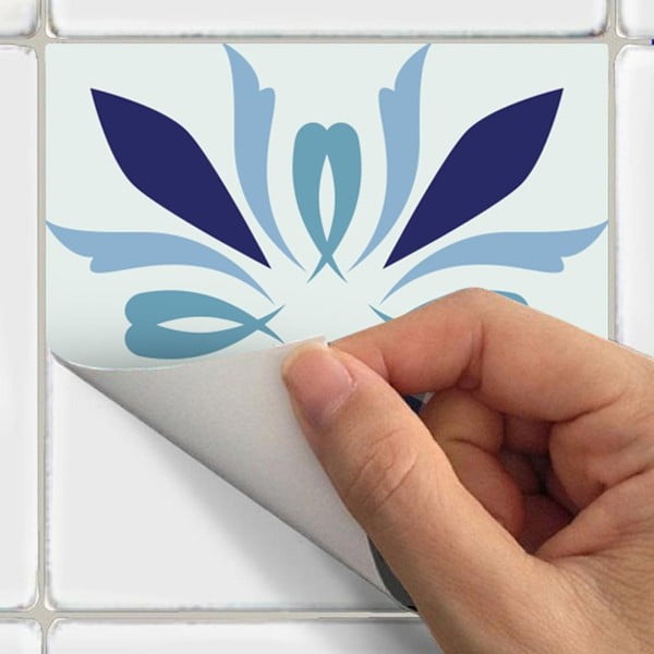 30 dekoratīvo sienas uzlīmju komplekts Ambiance Madeira, 15 x15 cm-image-1