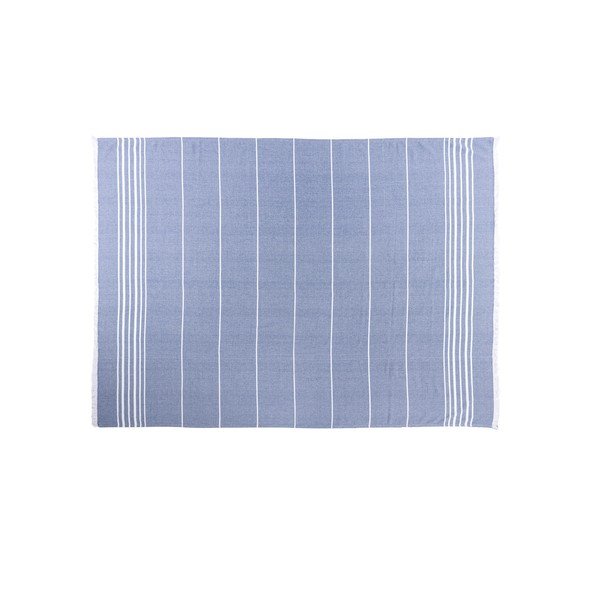 Zils kokvilnas pleds 150x200 cm Solene – Tiseco Home Studio-image-2