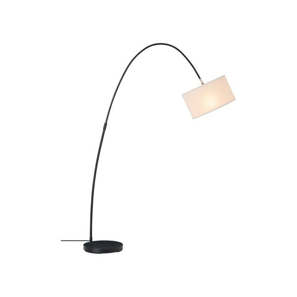 Balta/melna tekstila stāvlampa ar saliekamu konstrukciju (augstums 145 cm) Arc – Ellos Home-image-3
